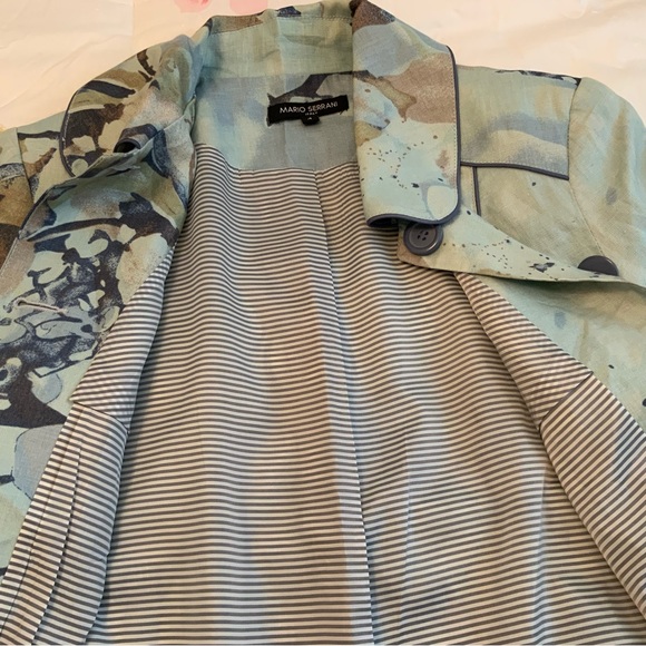 Mario Serrani Italy Women’s Linen Jacket Blazer Size 4 - Picture 5 of 6